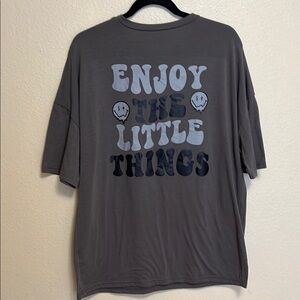 ROMWE Gray Short Sleeve Tee Casual Style